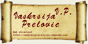 Vaskrsija Prelović vizit kartica